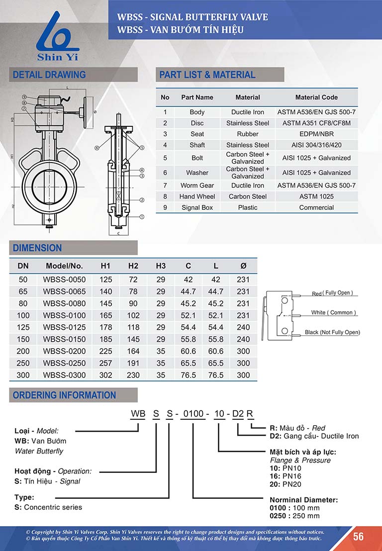 Van bướm tín hiệu ShinYi – WBSS