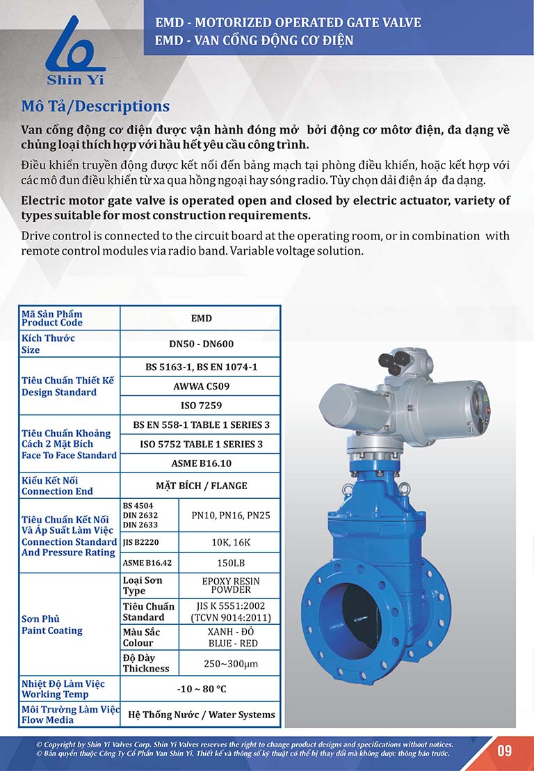 Van cổng động cơ điện Shinyi