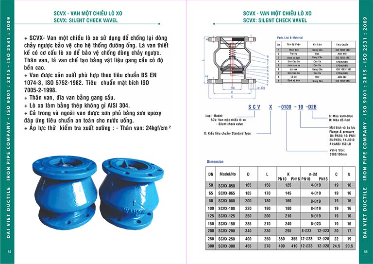 Van một chiều lò xo Hiệu Wahsin-Việt Nam