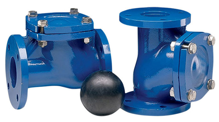 Ball check valve gang