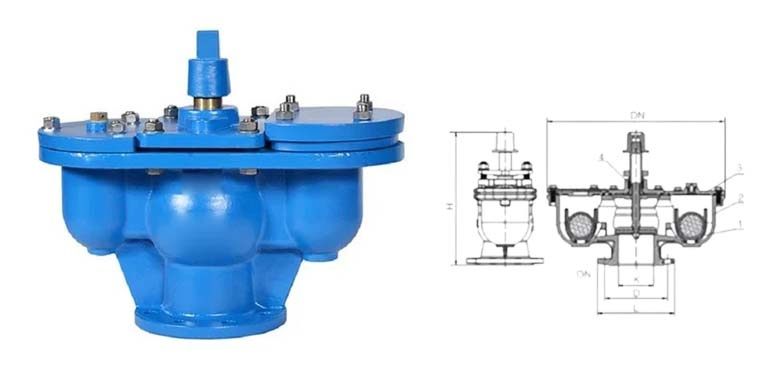 Cấu tạo của van xả khí bầu đôi