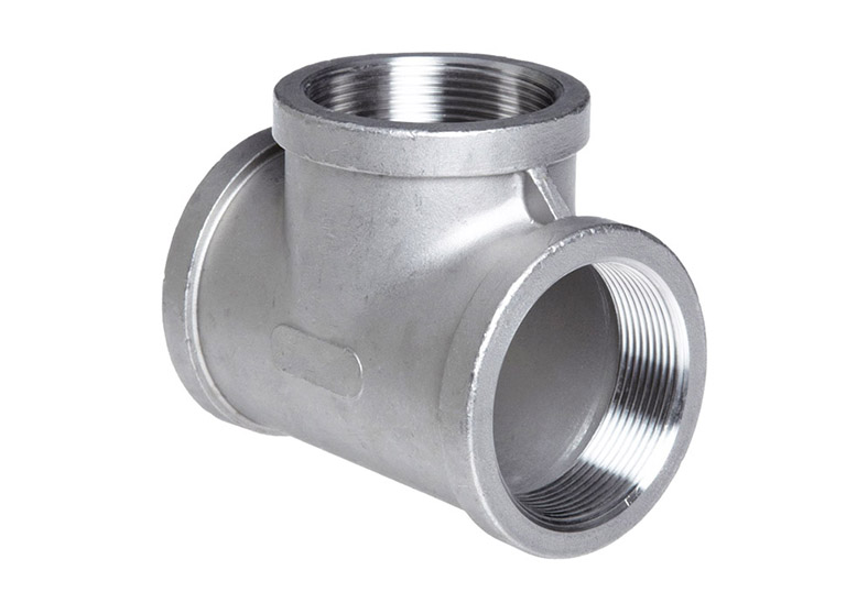 Tê inox nối ren