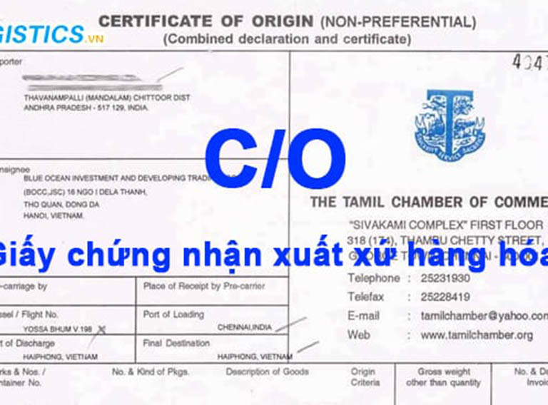 Giấy chứng nhận CO